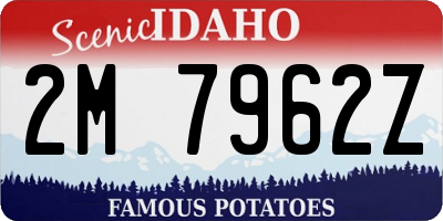 ID license plate 2M7962Z