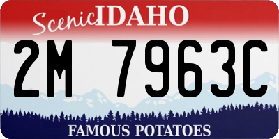 ID license plate 2M7963C