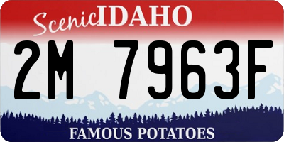ID license plate 2M7963F
