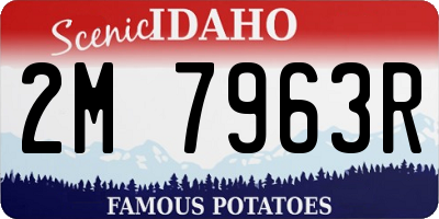 ID license plate 2M7963R