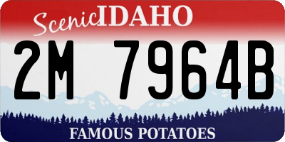 ID license plate 2M7964B