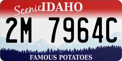 ID license plate 2M7964C