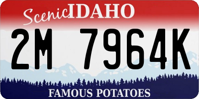 ID license plate 2M7964K