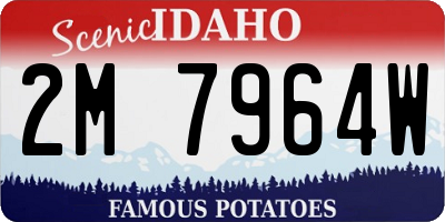 ID license plate 2M7964W