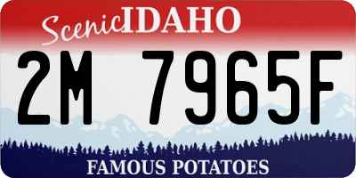 ID license plate 2M7965F
