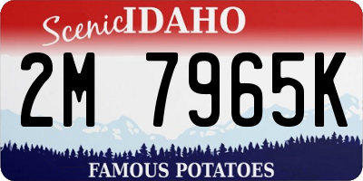 ID license plate 2M7965K
