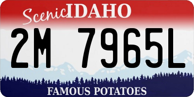 ID license plate 2M7965L