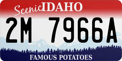 ID license plate 2M7966A