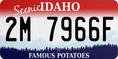 ID license plate 2M7966F