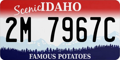 ID license plate 2M7967C