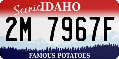 ID license plate 2M7967F