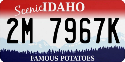 ID license plate 2M7967K