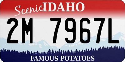 ID license plate 2M7967L