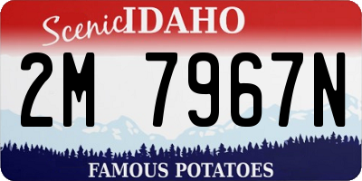 ID license plate 2M7967N