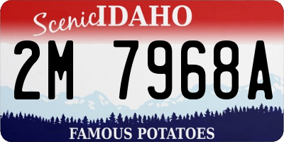 ID license plate 2M7968A
