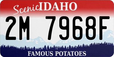 ID license plate 2M7968F