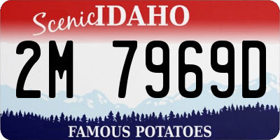 ID license plate 2M7969D