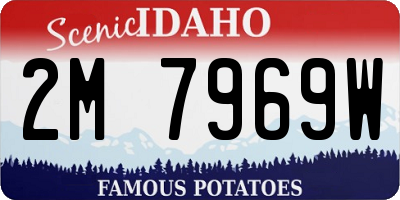 ID license plate 2M7969W