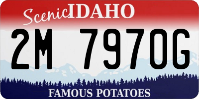 ID license plate 2M7970G