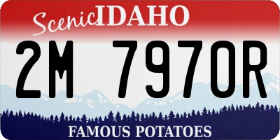 ID license plate 2M7970R