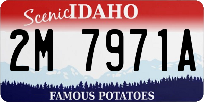 ID license plate 2M7971A