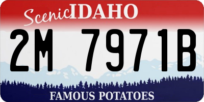 ID license plate 2M7971B