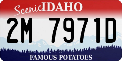 ID license plate 2M7971D