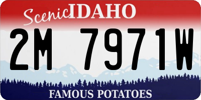 ID license plate 2M7971W