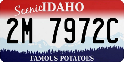 ID license plate 2M7972C