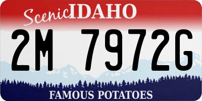 ID license plate 2M7972G