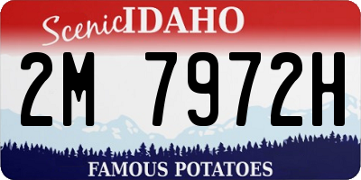 ID license plate 2M7972H