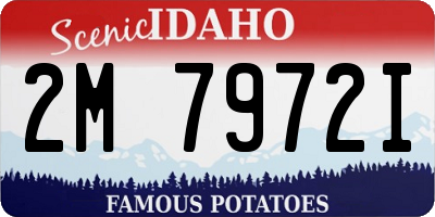 ID license plate 2M7972I