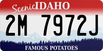 ID license plate 2M7972J