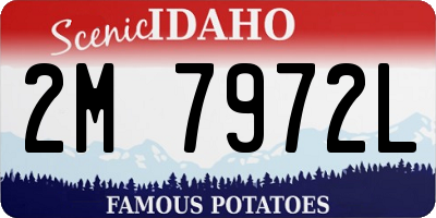 ID license plate 2M7972L