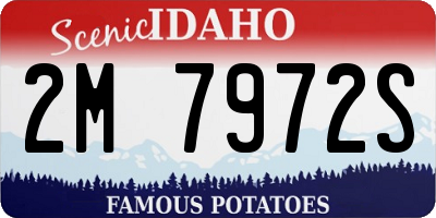 ID license plate 2M7972S
