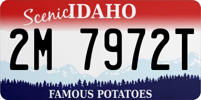 ID license plate 2M7972T