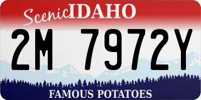 ID license plate 2M7972Y