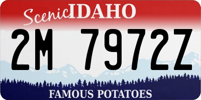 ID license plate 2M7972Z