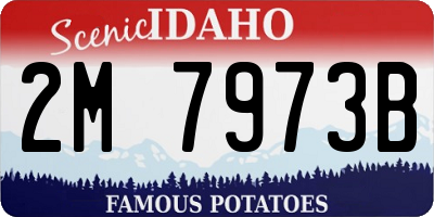 ID license plate 2M7973B
