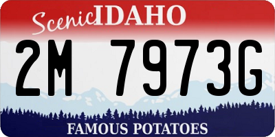ID license plate 2M7973G