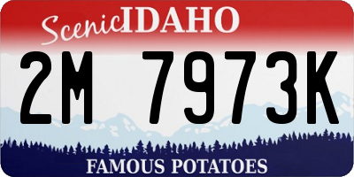 ID license plate 2M7973K