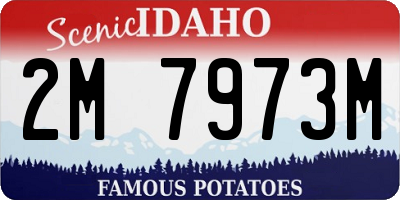 ID license plate 2M7973M