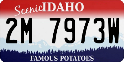 ID license plate 2M7973W