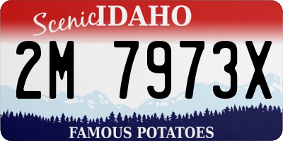 ID license plate 2M7973X