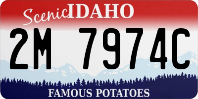 ID license plate 2M7974C