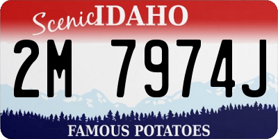 ID license plate 2M7974J