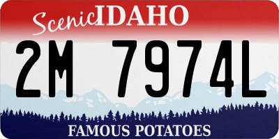 ID license plate 2M7974L