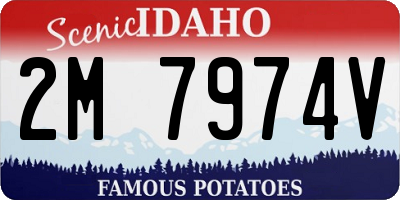 ID license plate 2M7974V