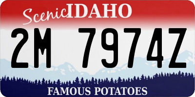 ID license plate 2M7974Z