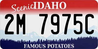 ID license plate 2M7975C